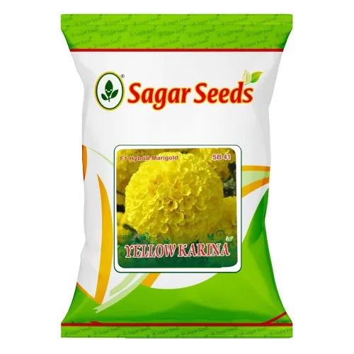 Yellow Karina Flower Hybrid Marigold Seed